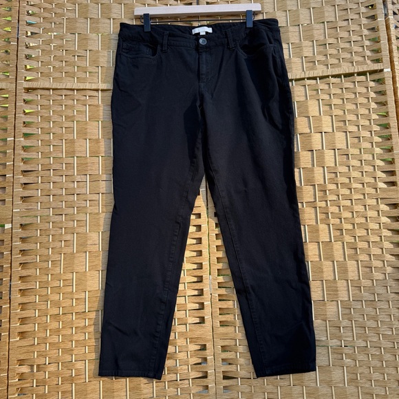 Banana Republic Denim - Banana Republic Black Straight Leg Pants Women’s Size 14 Viscose & Cotton Blend